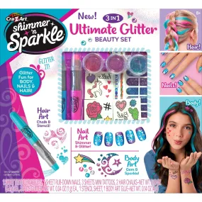 Cra-Z-Art Shimmer 'N Sparkle 3 In 1 Ultimate Glitter Beauty Set