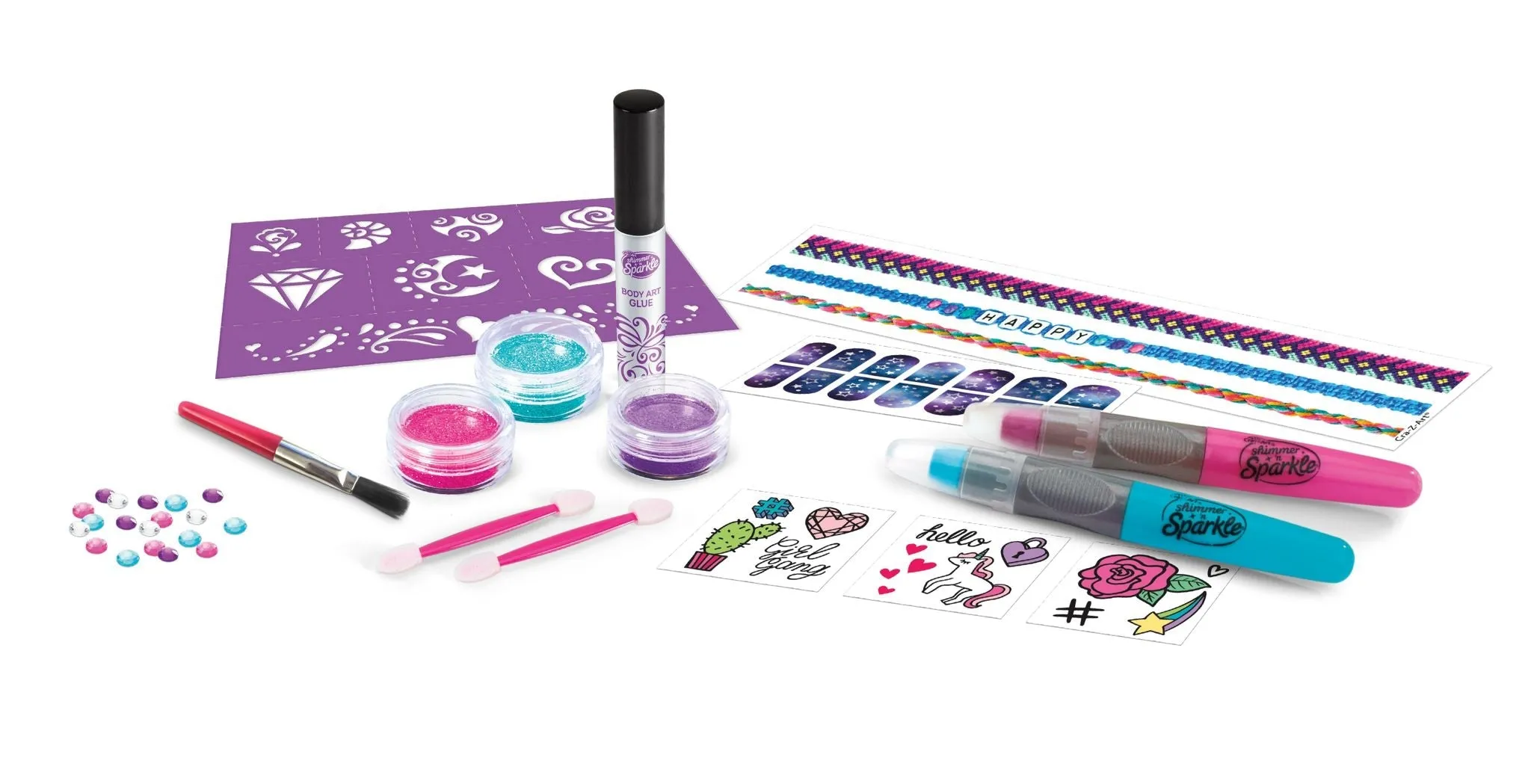 Cra-Z-Art Shimmer 'N Sparkle 3 In 1 Ultimate Glitter Beauty Set