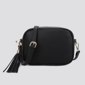 Cross Body PU Camera Bag - Black