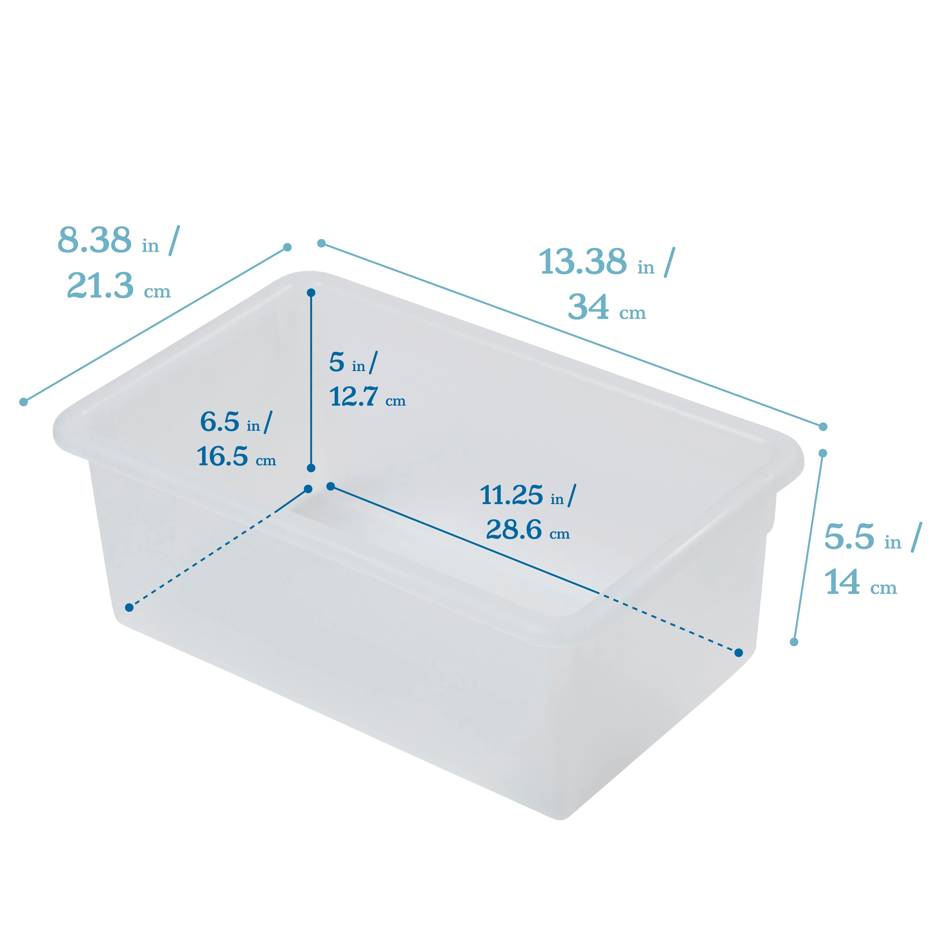 Cubby Storage Bin with Lid, Multipurpose Organization, 10-Pack