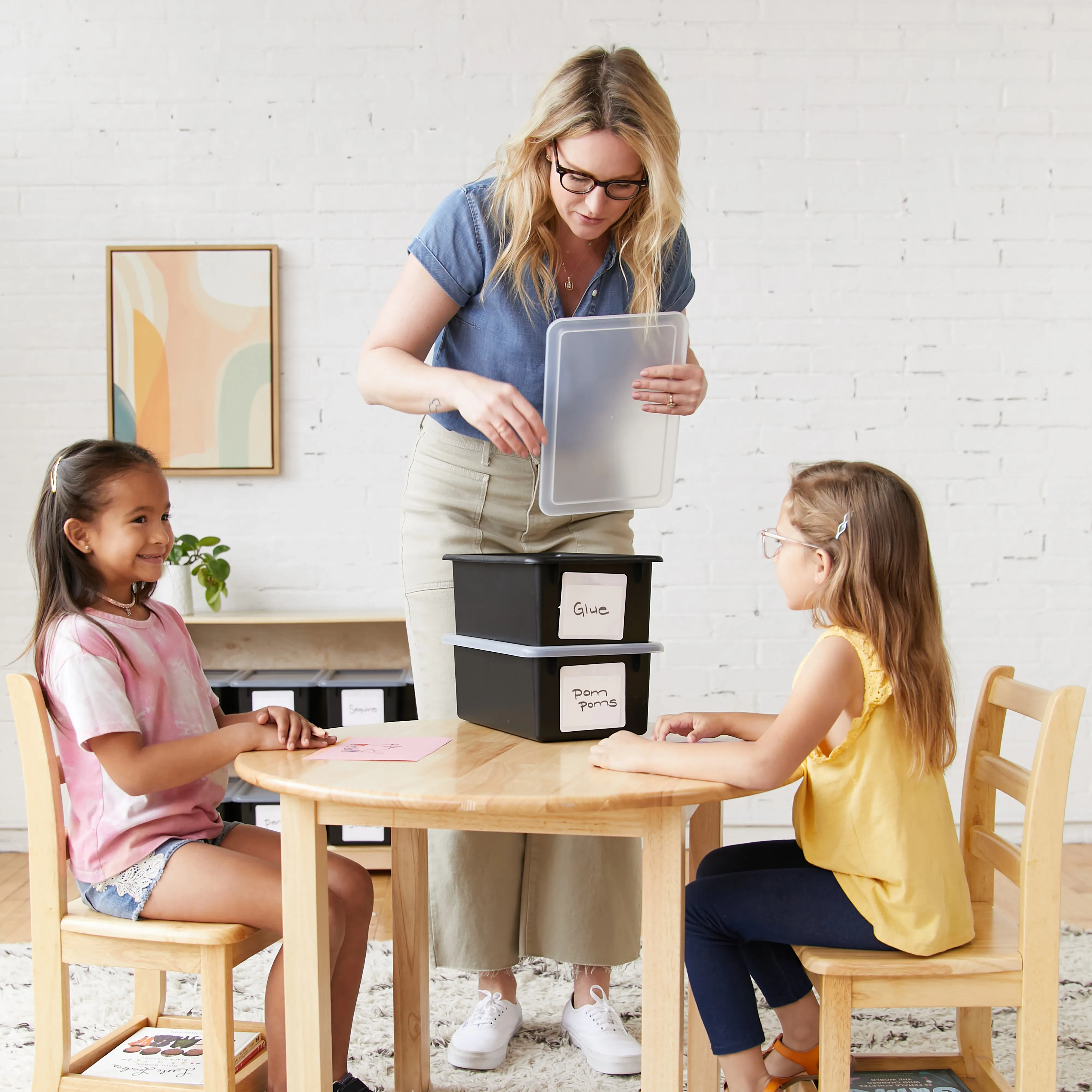 Cubby Storage Bin with Lid, Multipurpose Organization, 10-Pack