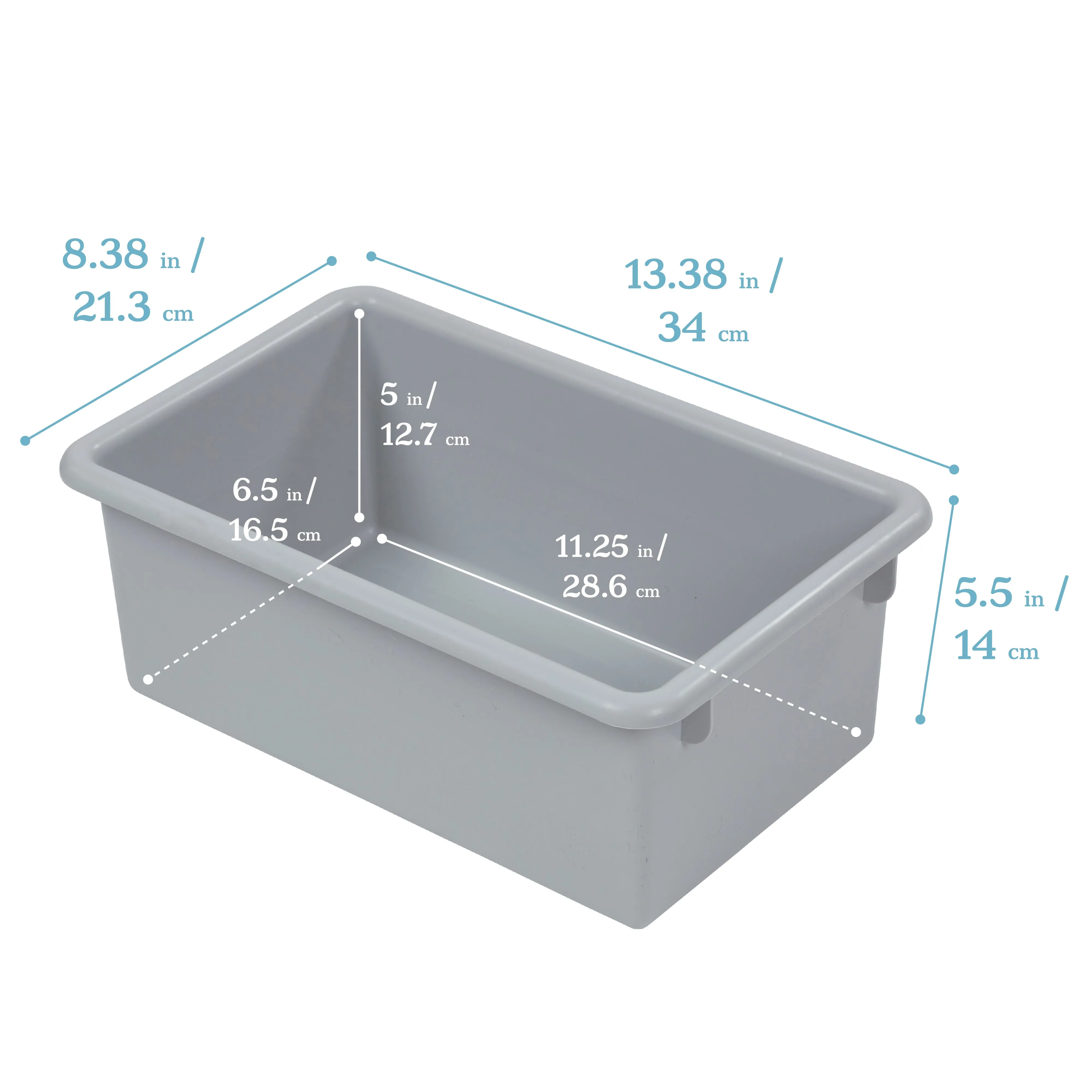 Cubby Storage Bin with Lid, Multipurpose Organization, 10-Pack