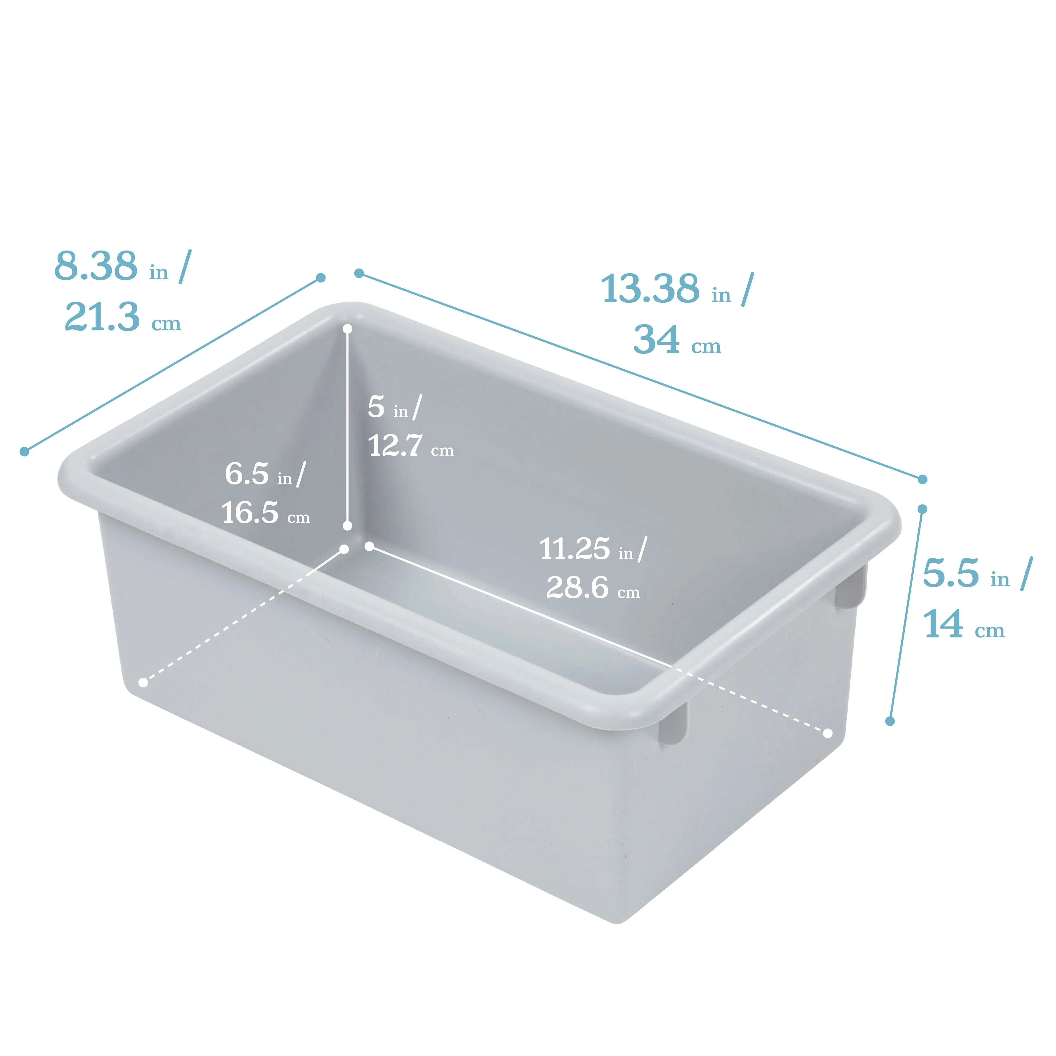 Cubby Storage Bin with Lid, Multipurpose Organization, 10-Pack