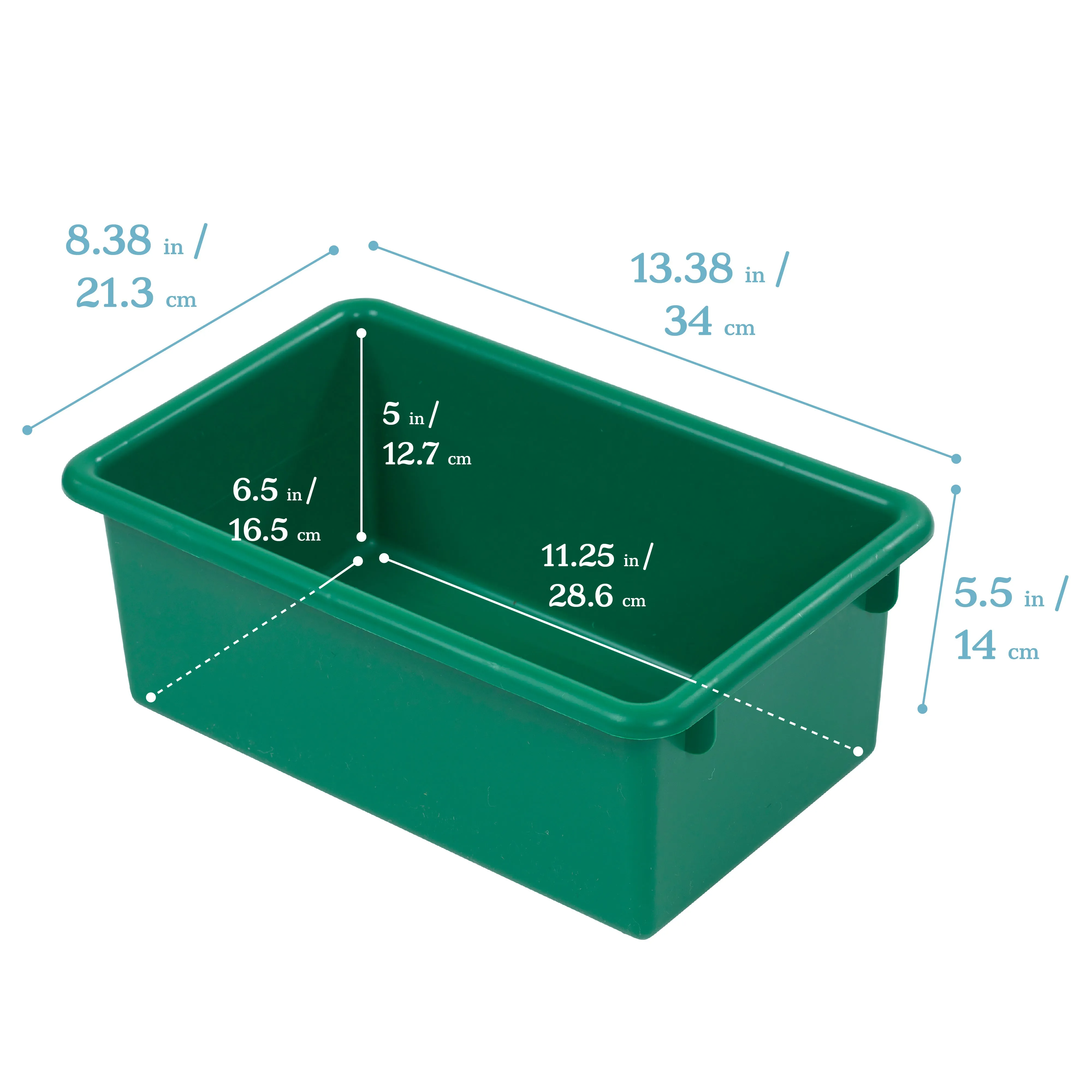 Cubby Storage Bin with Lid, Multipurpose Organization, 10-Pack