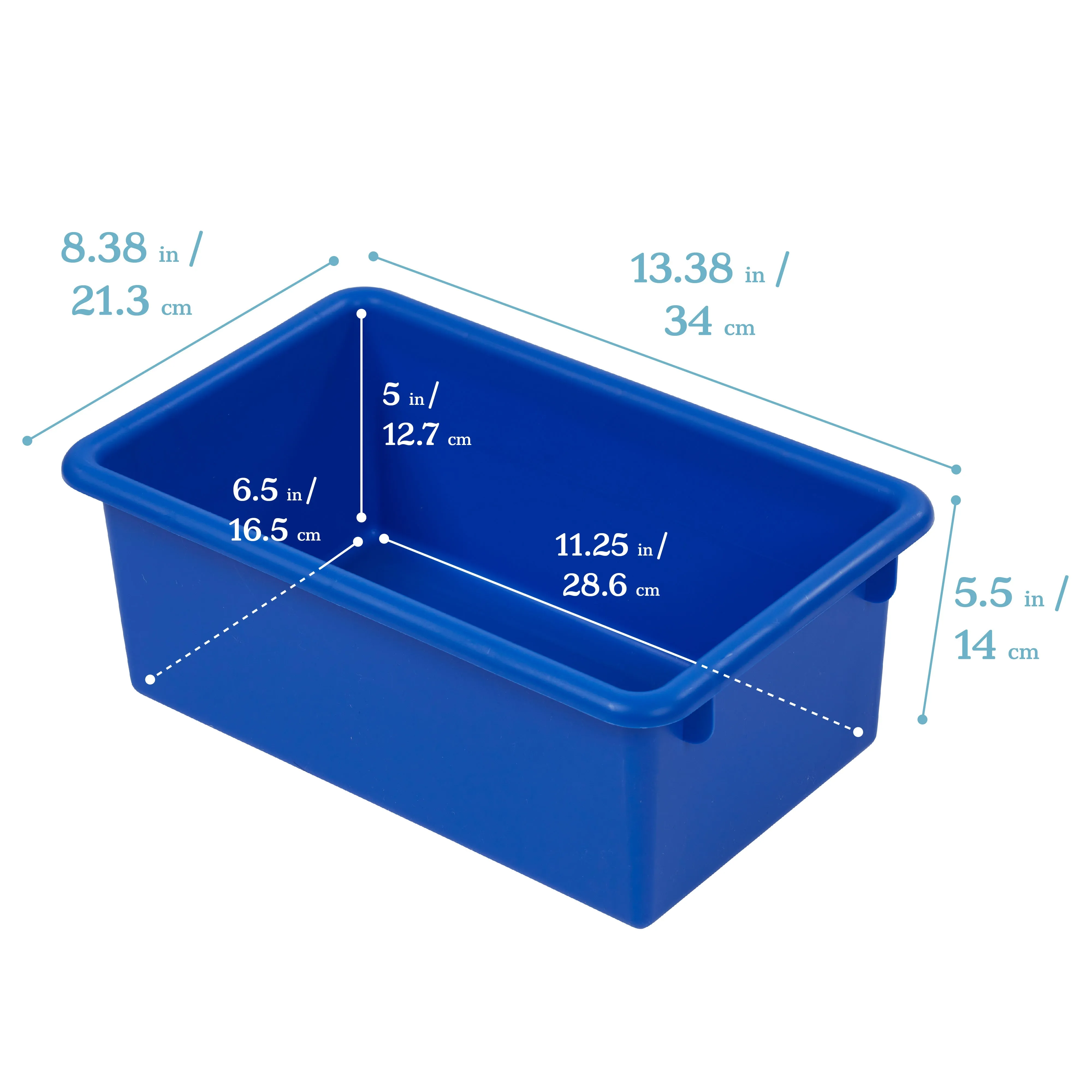 Cubby Storage Bin with Lid, Multipurpose Organization, 10-Pack