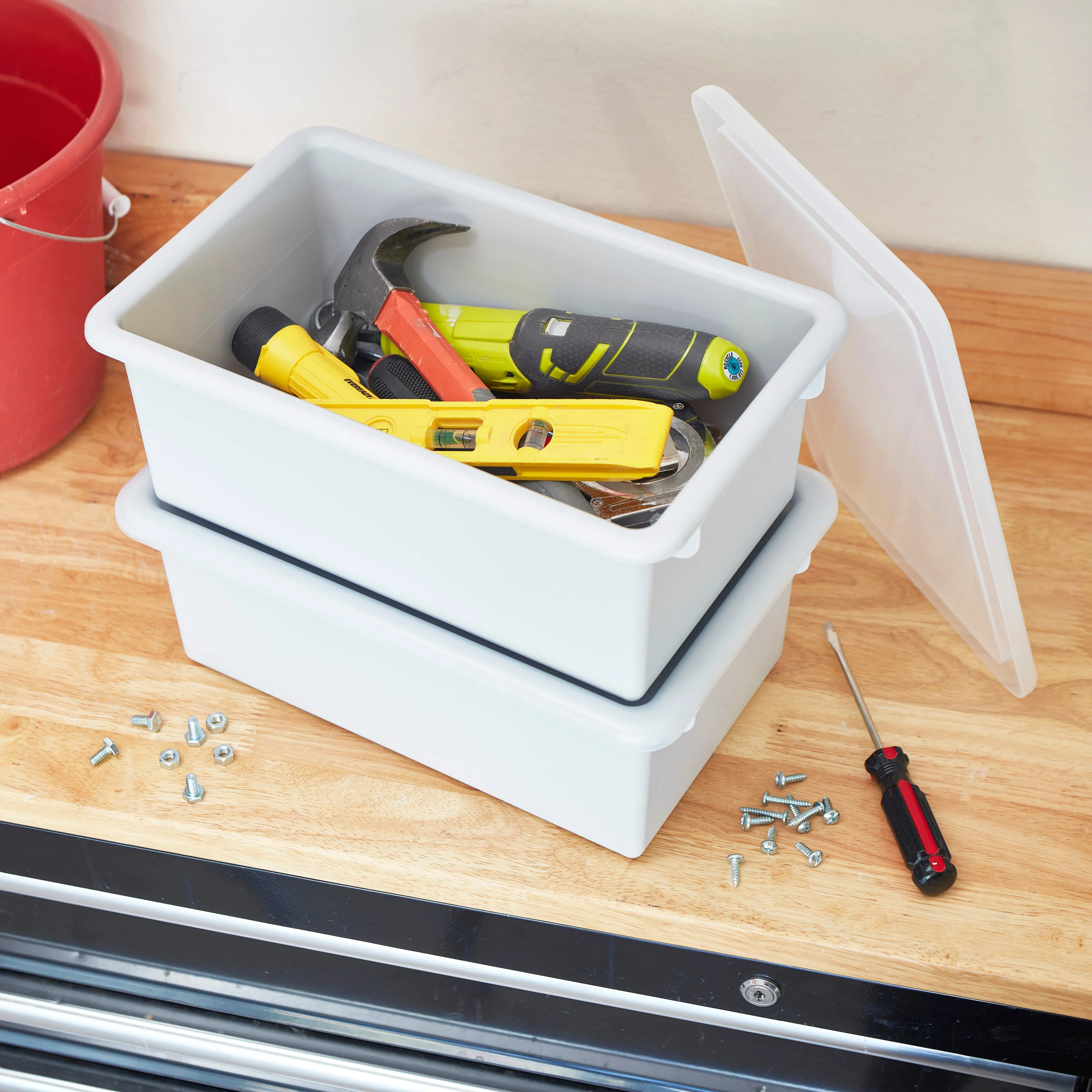 Cubby Storage Bin with Lid, Multipurpose Organization, 10-Pack