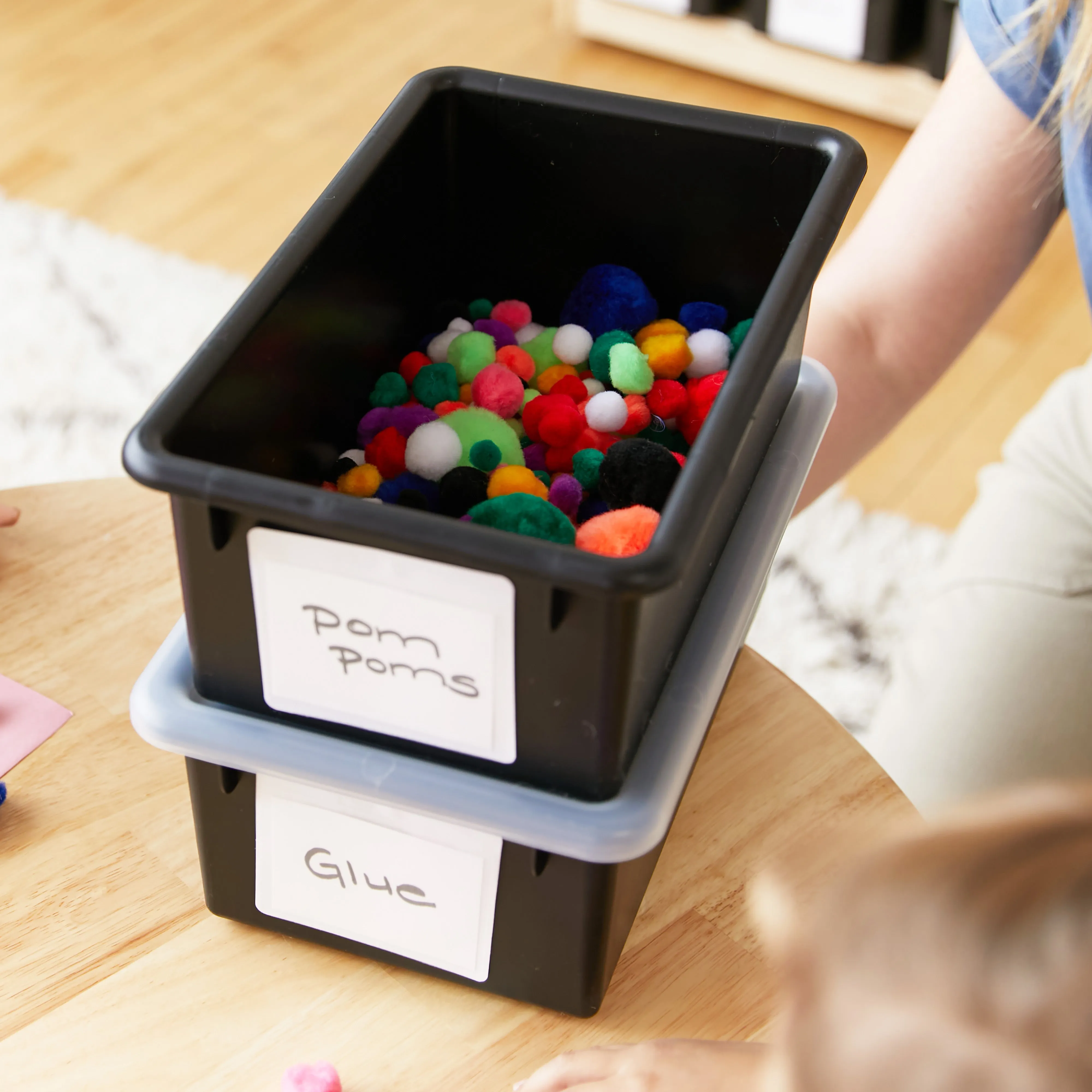 Cubby Storage Bin with Lid, Multipurpose Organization, 10-Pack