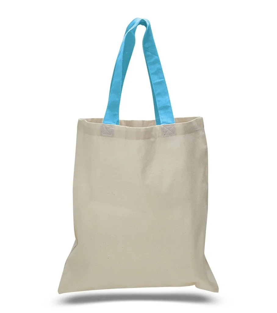 Custom Color Handles 100% Cotton Tote Bag