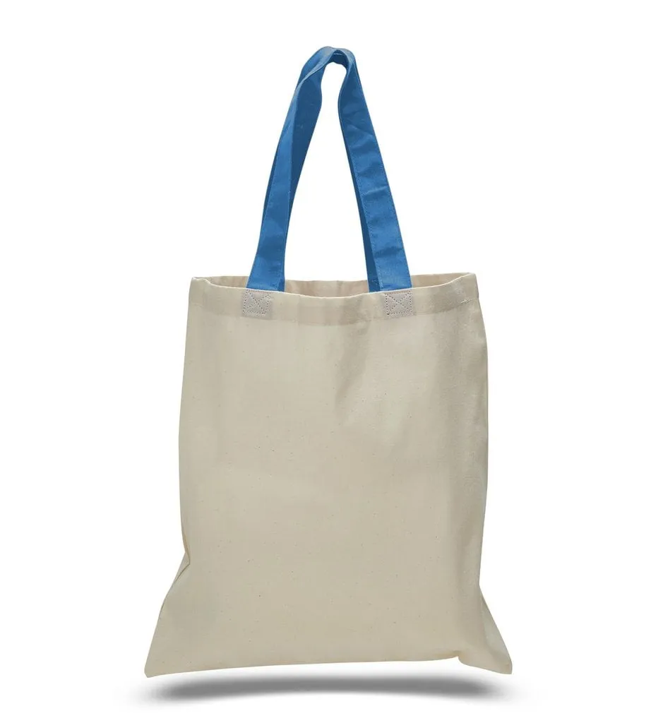 Custom Color Handles 100% Cotton Tote Bag