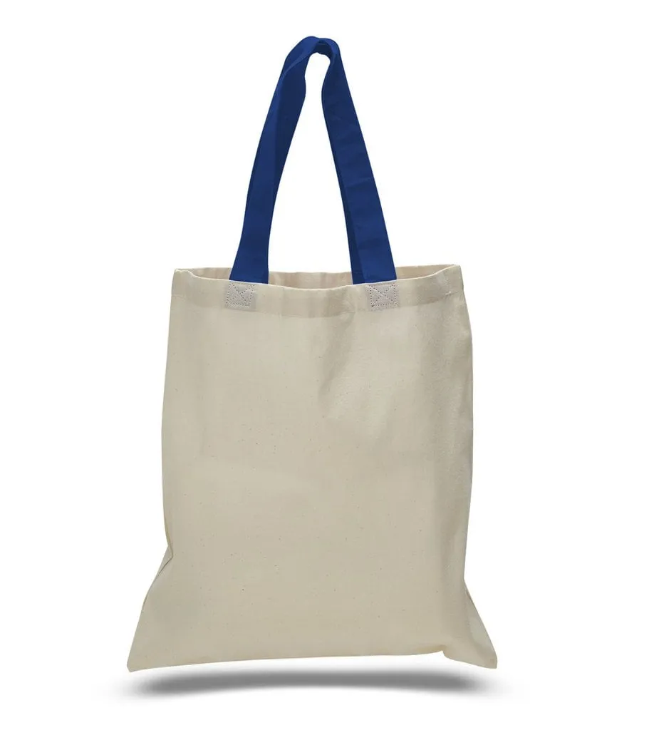 Custom Color Handles 100% Cotton Tote Bag