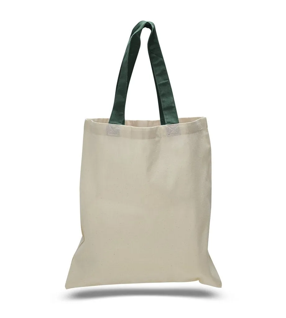 Custom Color Handles 100% Cotton Tote Bag