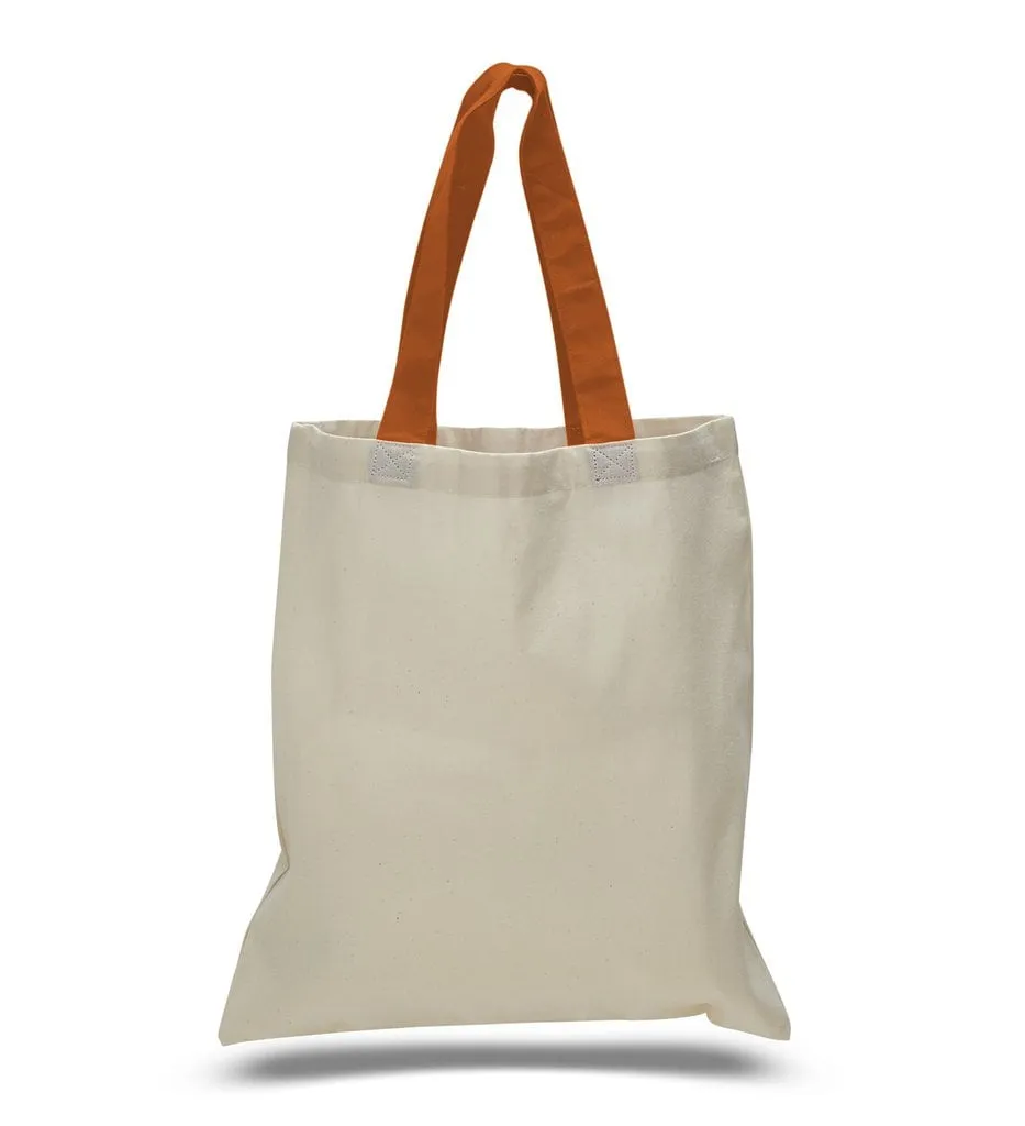 Custom Color Handles 100% Cotton Tote Bag