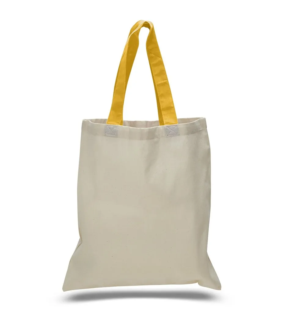 Custom Color Handles 100% Cotton Tote Bag