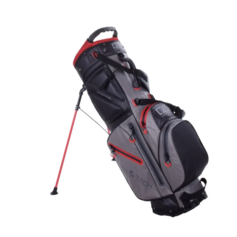 CUTTER & BUCK 9" Waterproof Stand Bag (Grey/Red)