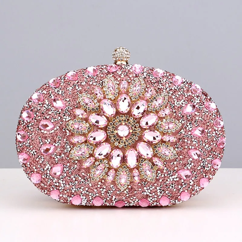 Diamond Women Luxury Clutch Evening Bag Wedding Crystal Ladies Cell Phone Pocket Purse