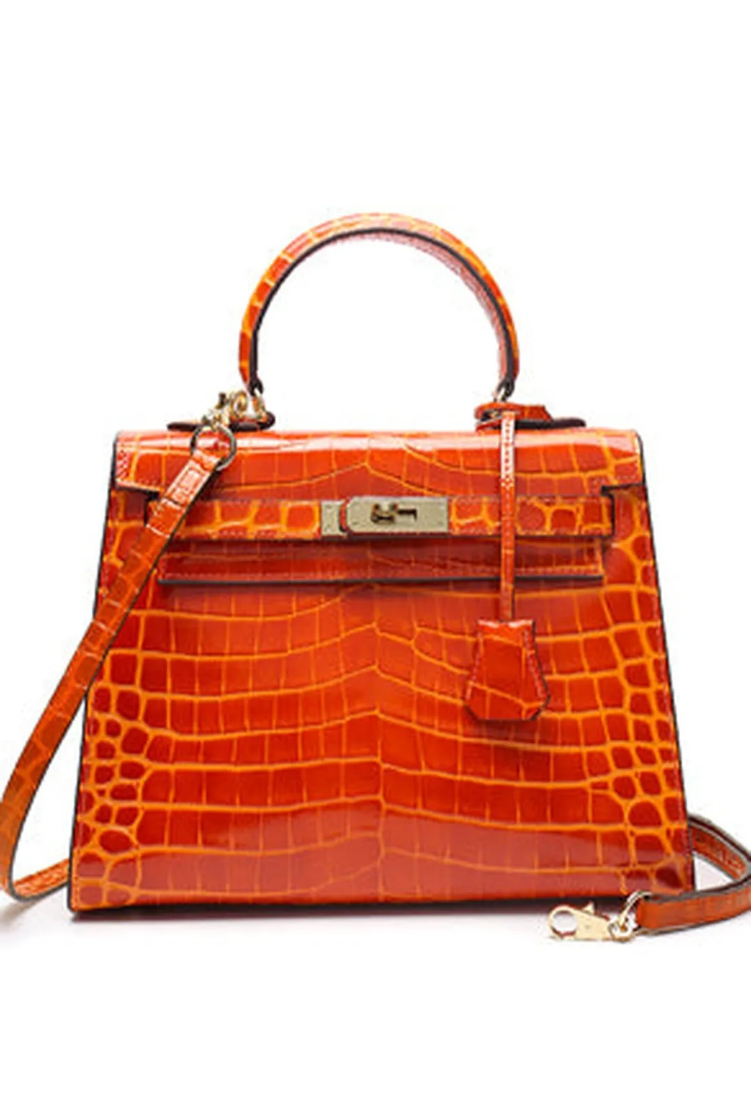 DONNA - CROC KELLY BAG