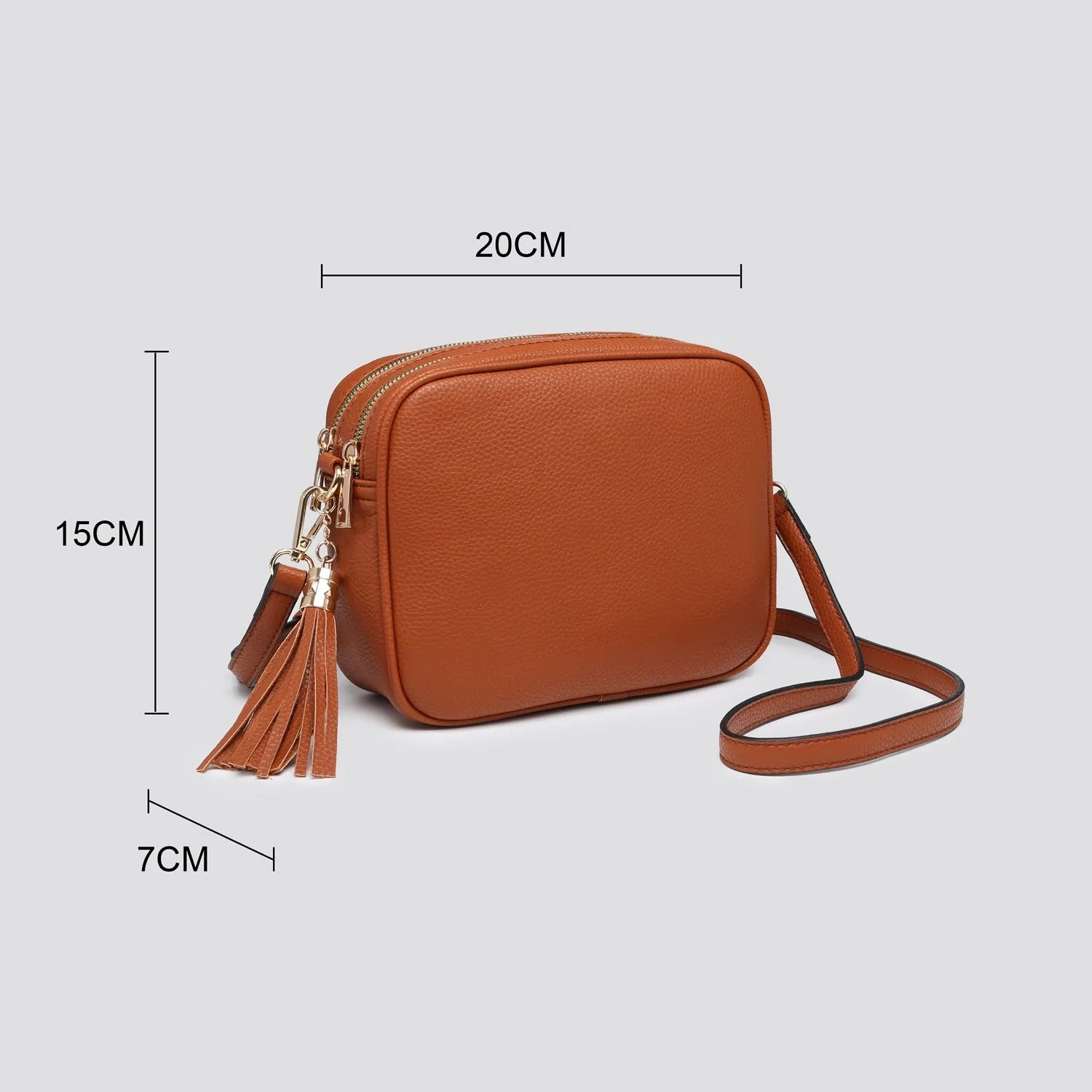 Double Zip Camera Bag - Sand