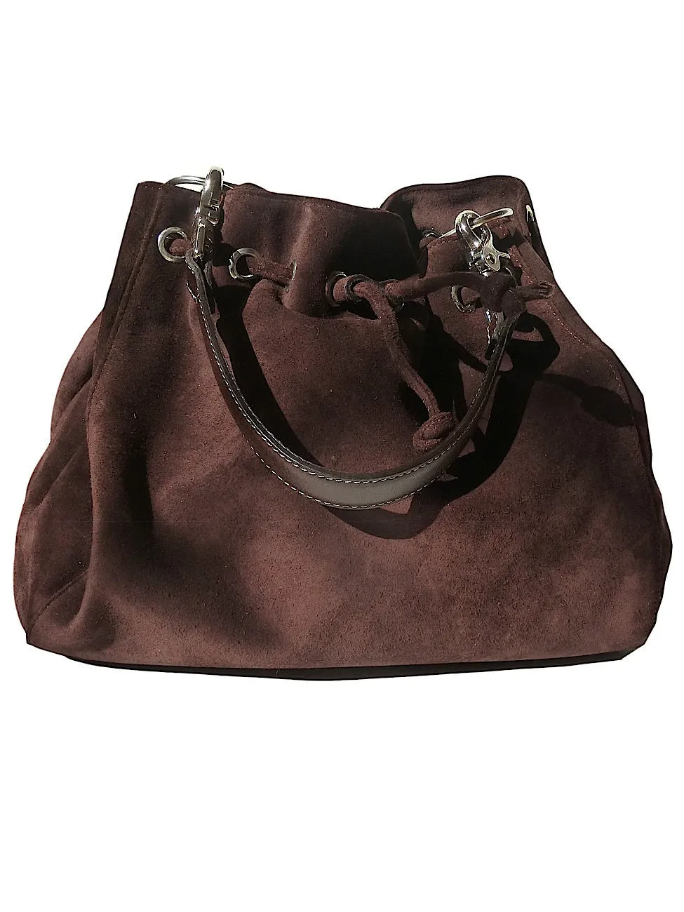 Draw String Hobo Pouch Suede