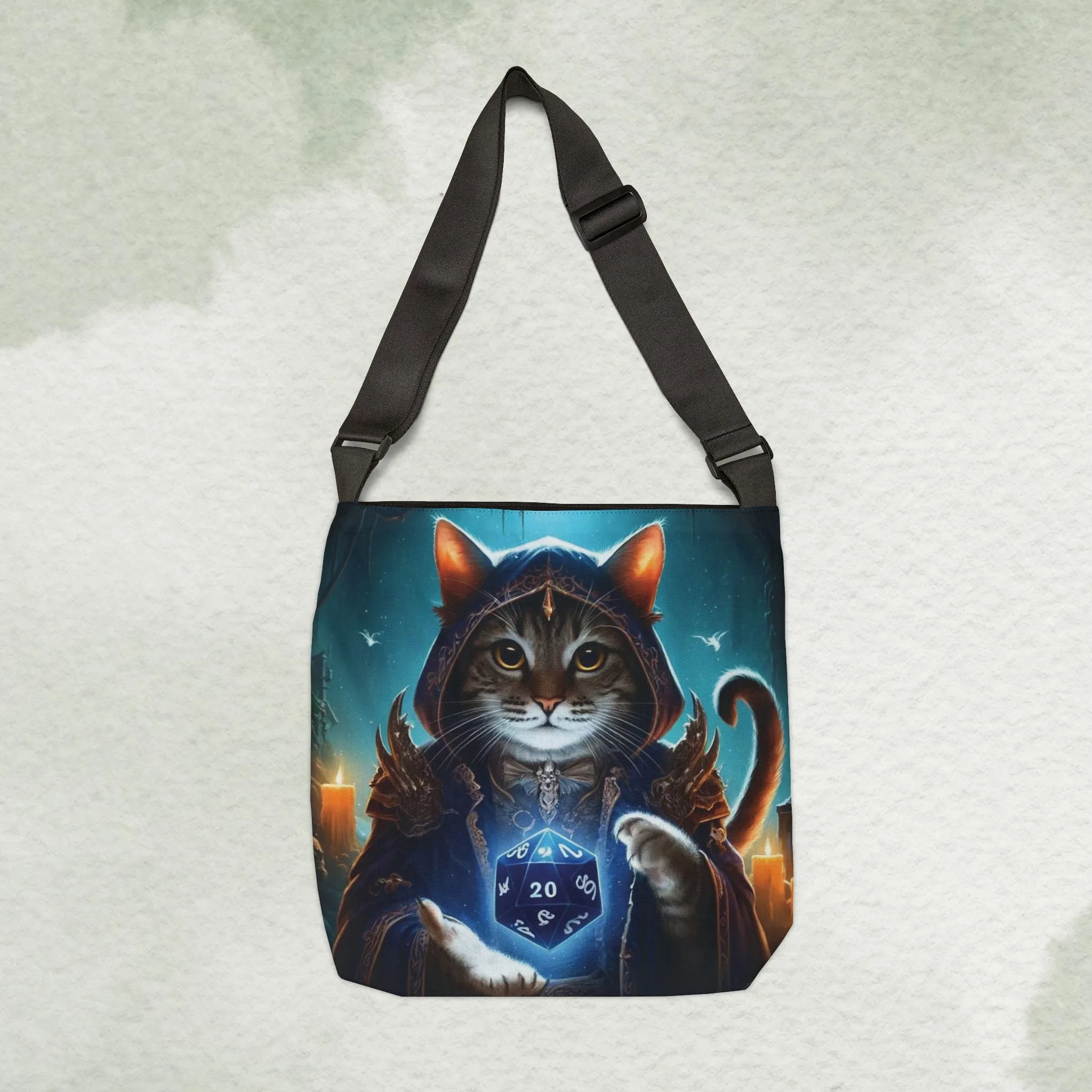 Dungeons and Dragons Cat Sorcerer - Adjustable Strap Tote Bag