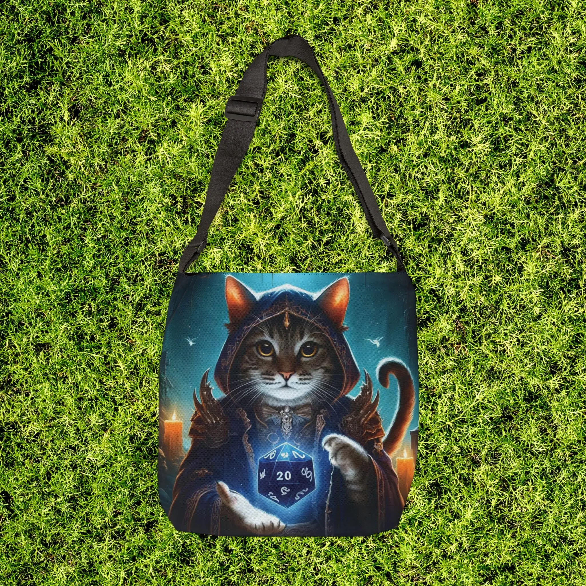 Dungeons and Dragons Cat Sorcerer - Adjustable Strap Tote Bag