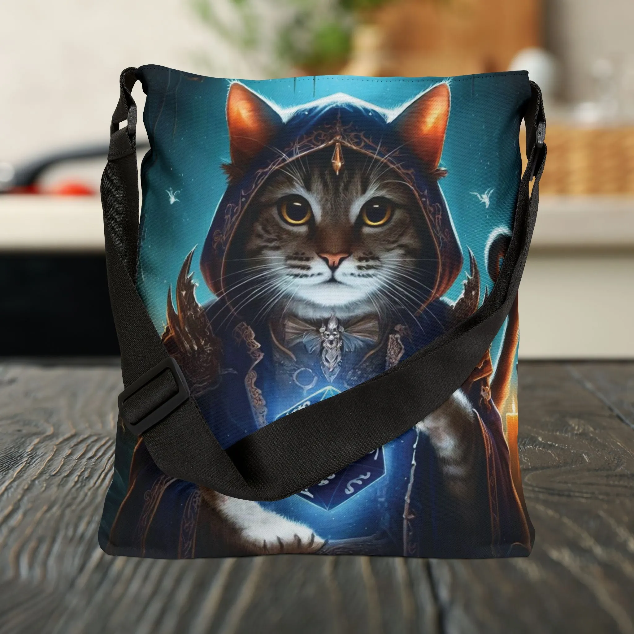 Dungeons and Dragons Cat Sorcerer - Adjustable Strap Tote Bag