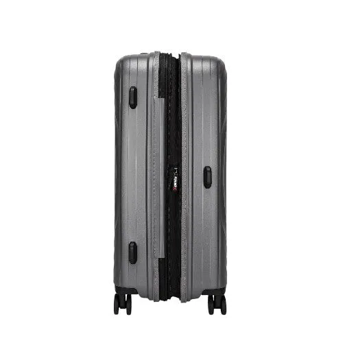 Eagle PP ABS Hard Shell Medium Expandable Suitcase with TSA Lock and 4 Spinner Wheels - 24"