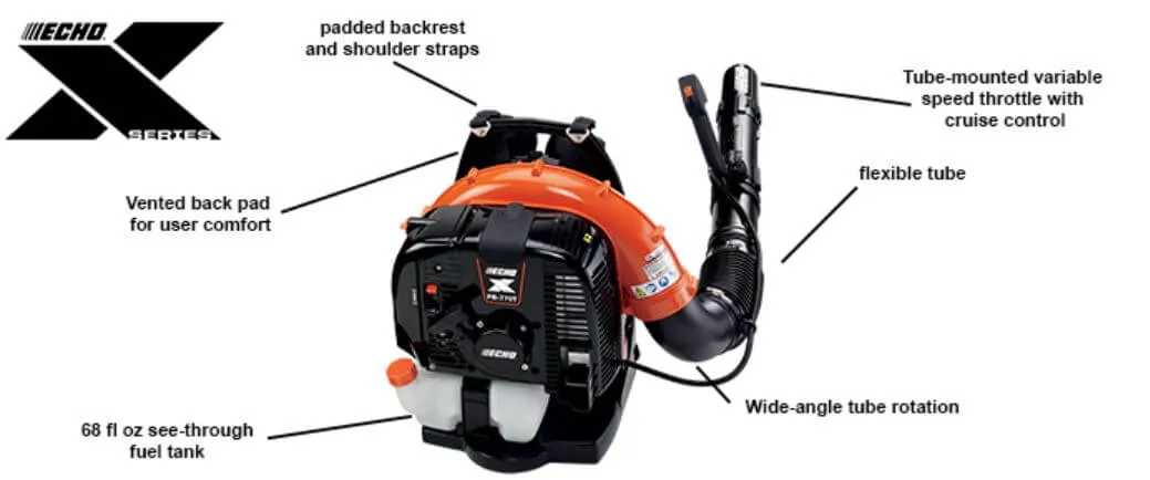 Echo PB-770T Backpack Blower with High Power Tube-Mounted Throttle