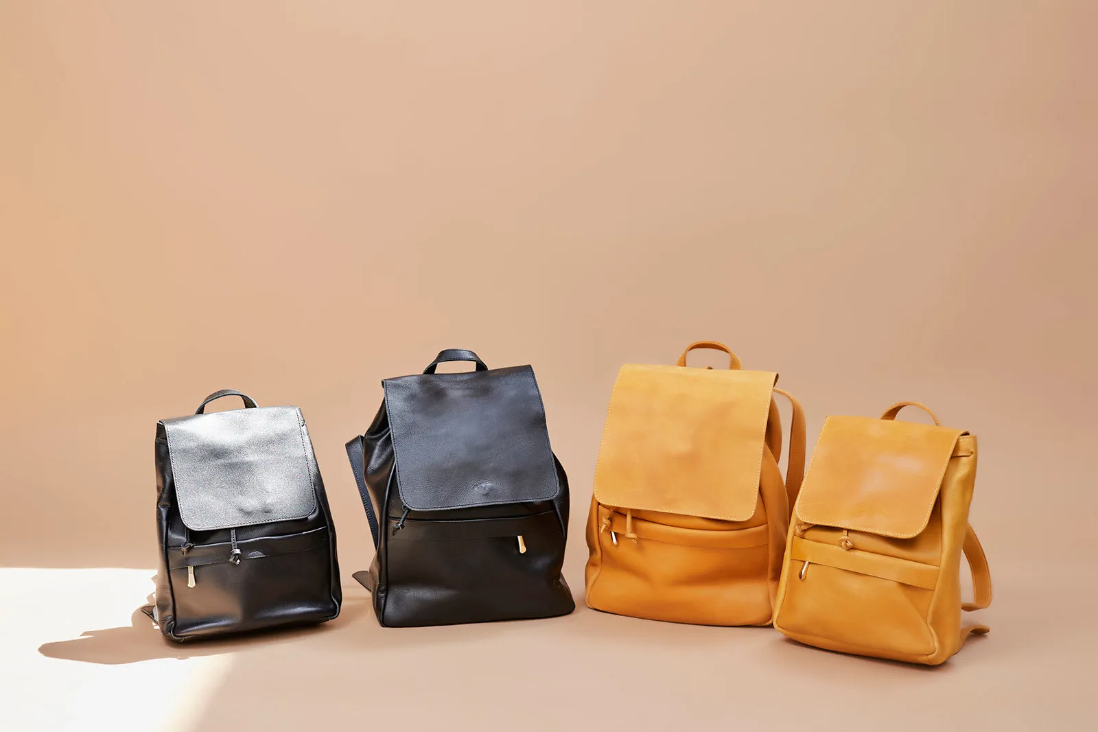 Enku Leather Backpack - Walnut