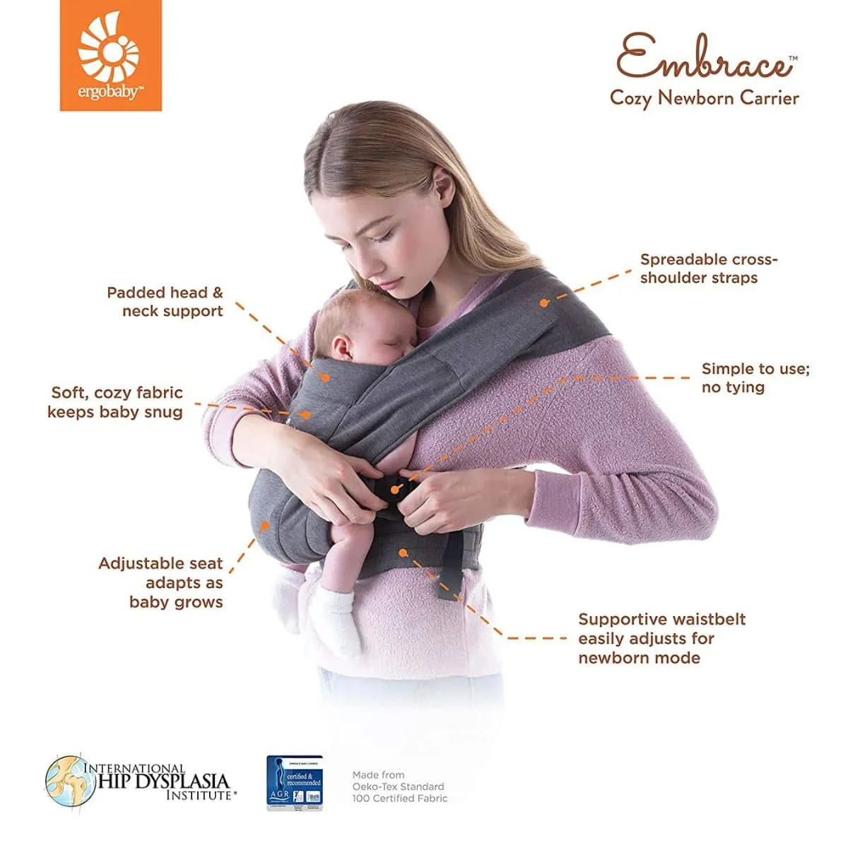 Ergobaby Embrace Baby Carrier - Pure Black