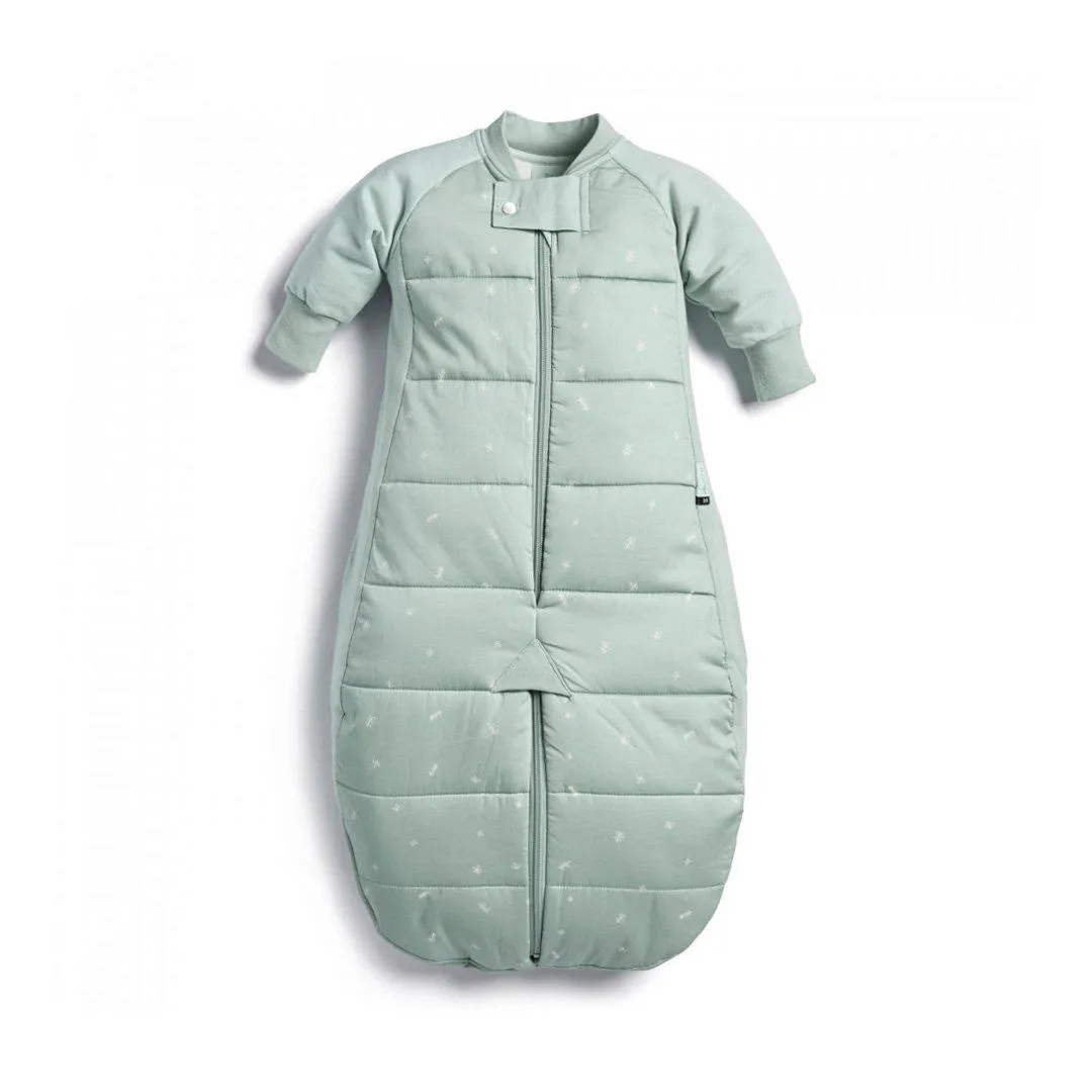 ergoPouch Organic Winter Long Sleeved 2 in 1 Sleeping Suit Bag - Sage - 2.5 TOG