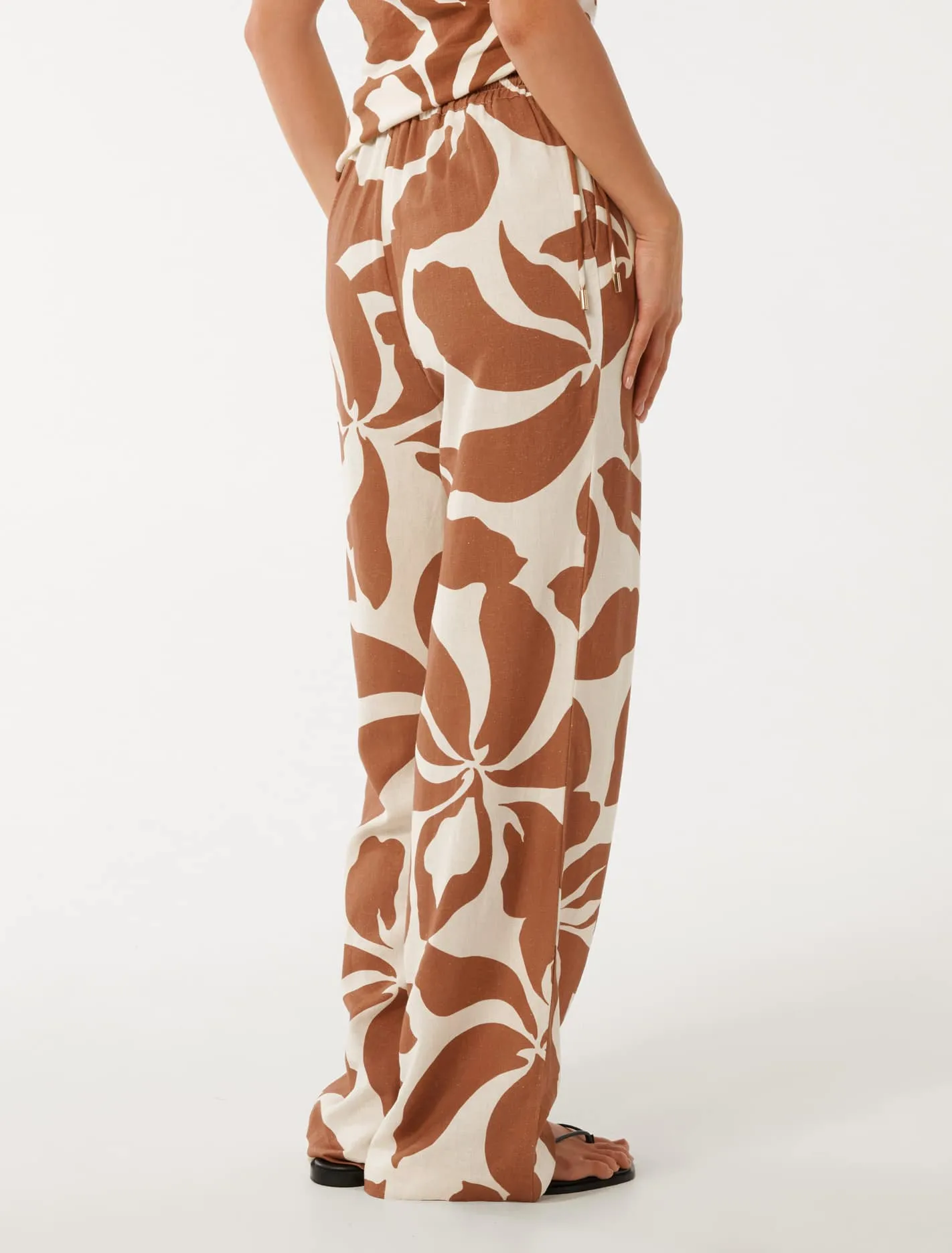 Fallon Printed Wide-Leg Pants