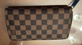 Fashion Wallet card holder organizer Brown check