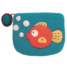 Felt Coin Purse Gold Fish Wild Woolies