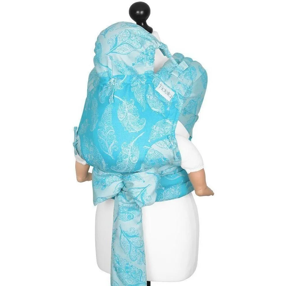 Fidella Fly Tai - MeiTai babycarrier Feather Rain - scuba blue (New Size 3months  )