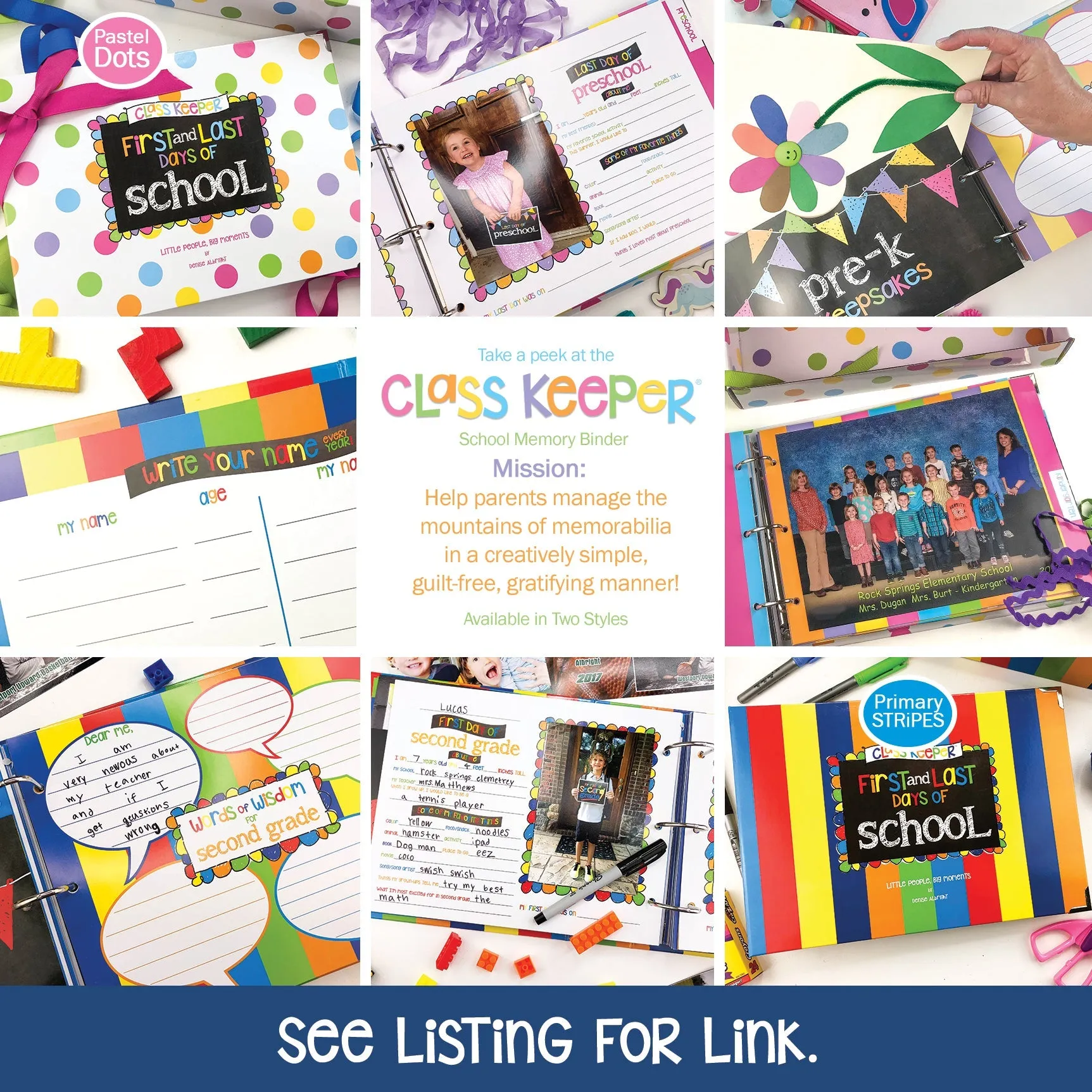 First & Last Day of School Signs | Photo Prop Deck | 17 Grades including T-K | (4) Styles