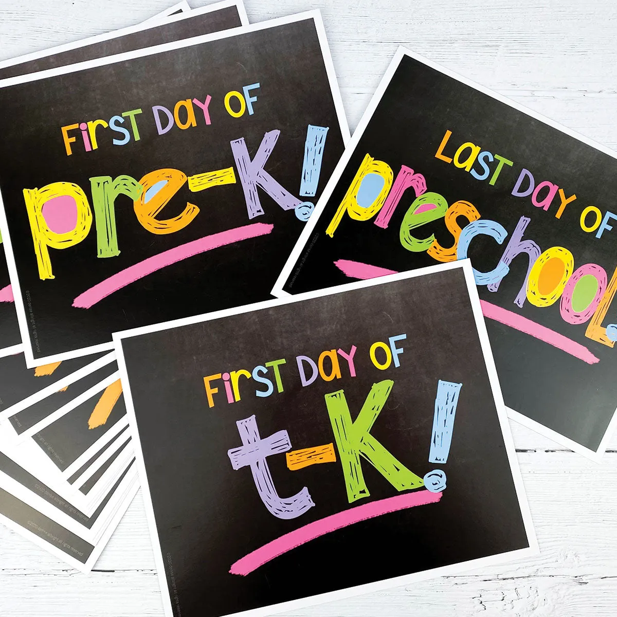 First & Last Day of School Signs | Photo Prop Deck | 17 Grades including T-K | (4) Styles