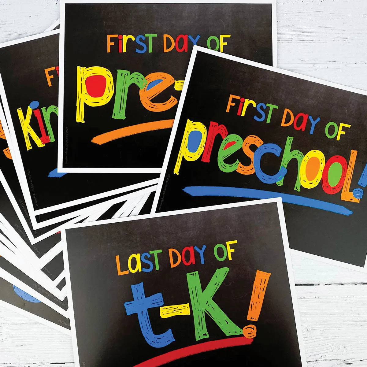 First & Last Day of School Signs | Photo Prop Deck | 17 Grades including T-K | (4) Styles