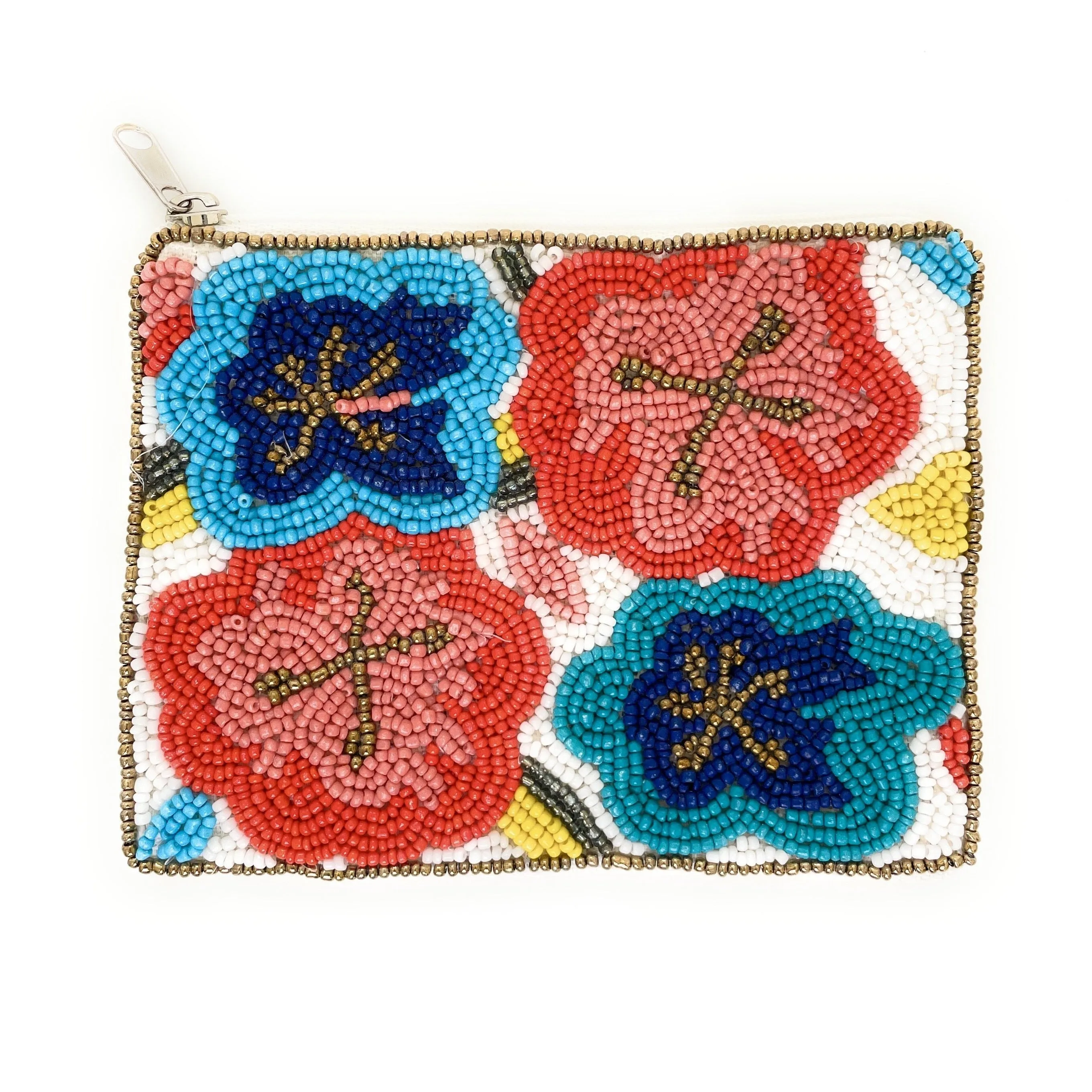 Floral Beaded Coin Purse