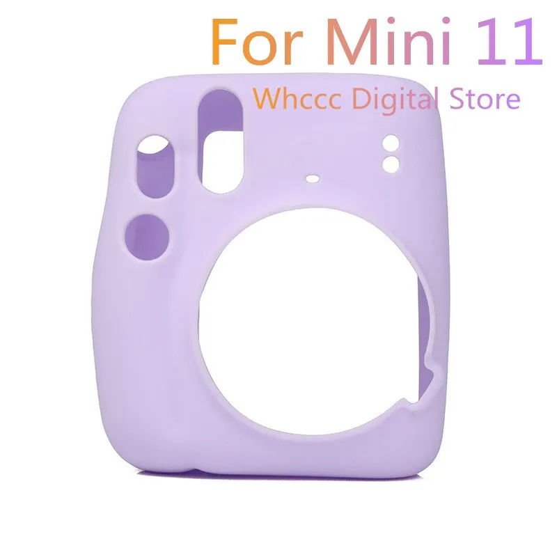 For Instax Mini 11 Camera Case PU Leather Soft Silicone Cover Bag for Fujifilm Polaroid Film Camera Bag with Shoulder Strap