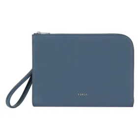 Furla XL Envelope Pouch - Blue Denim