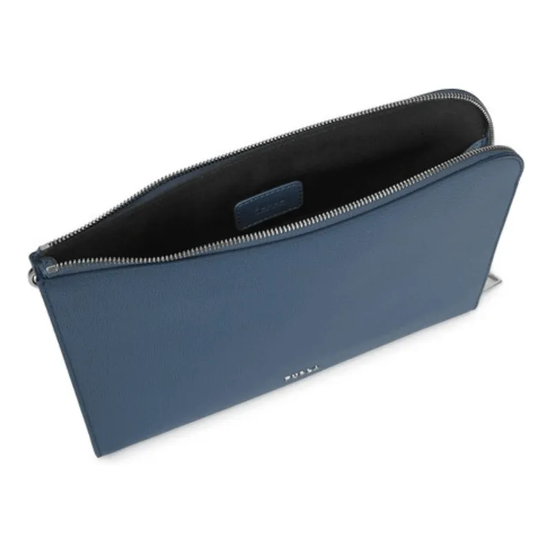 Furla XL Envelope Pouch - Blue Denim