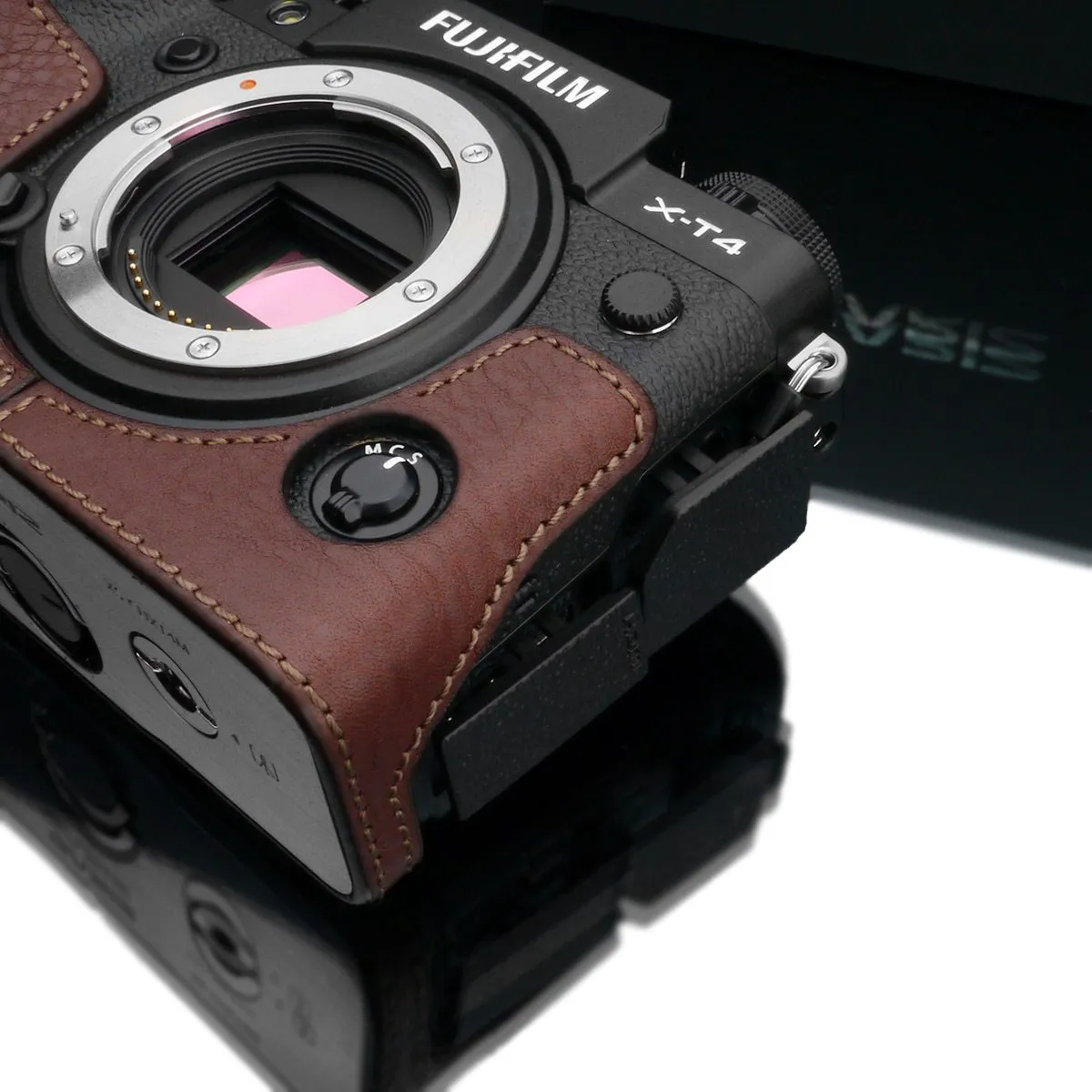 Gariz XS-CHXT4BR Brown Leather Camera Half Case for Fujifilm X-T4