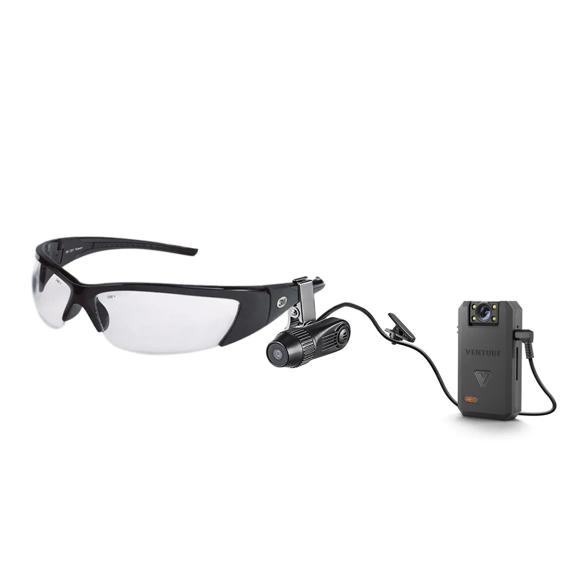 Genuine VENTURE Body Camera Eye Vision Pack. Clip-on Camera   3M ForceFlex safety glasses