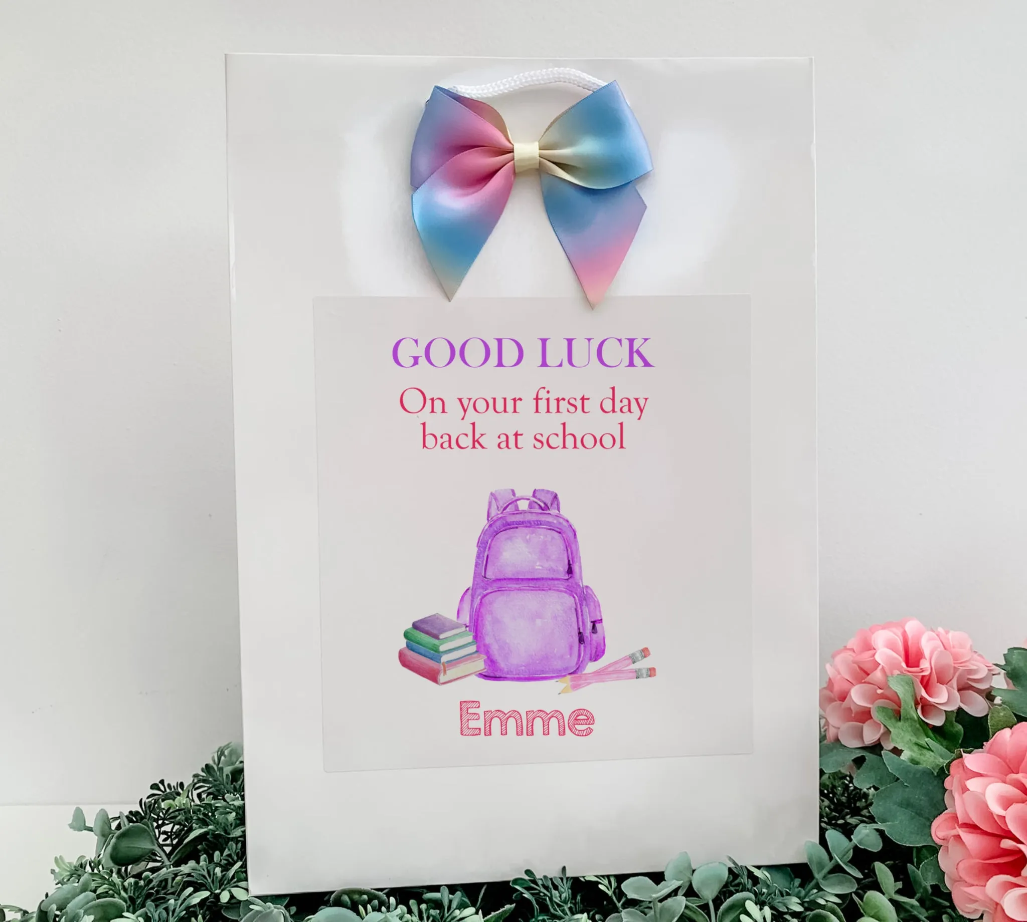 Good Luck on Your First Day At School Gift Bag