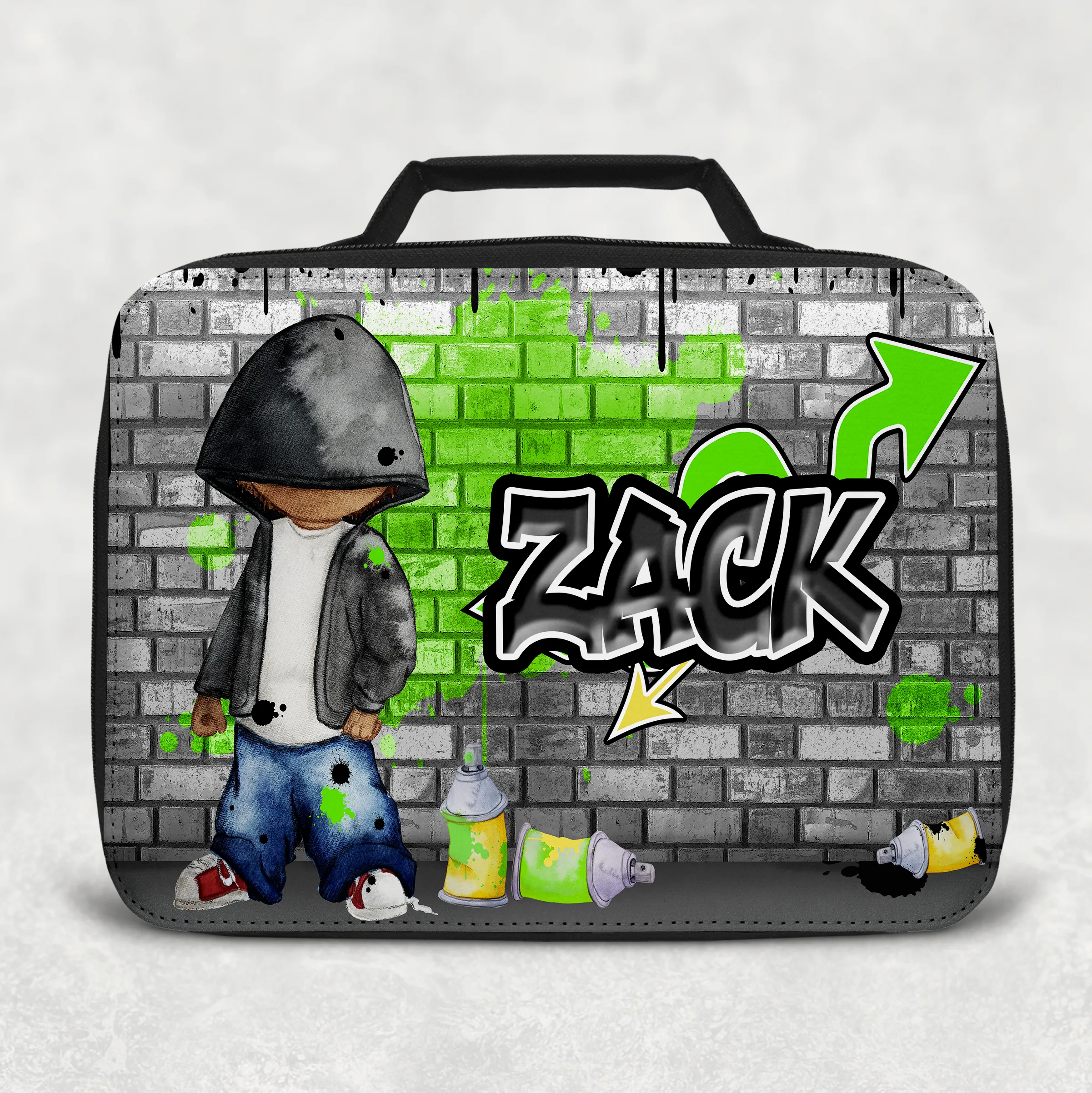 Graffiti Artist Personalised Insulated Lunch Bag