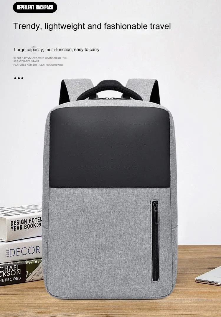 Grey Simple School College Bag 4245