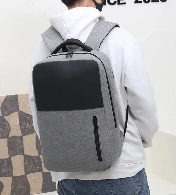 Grey Simple School College Bag 4245