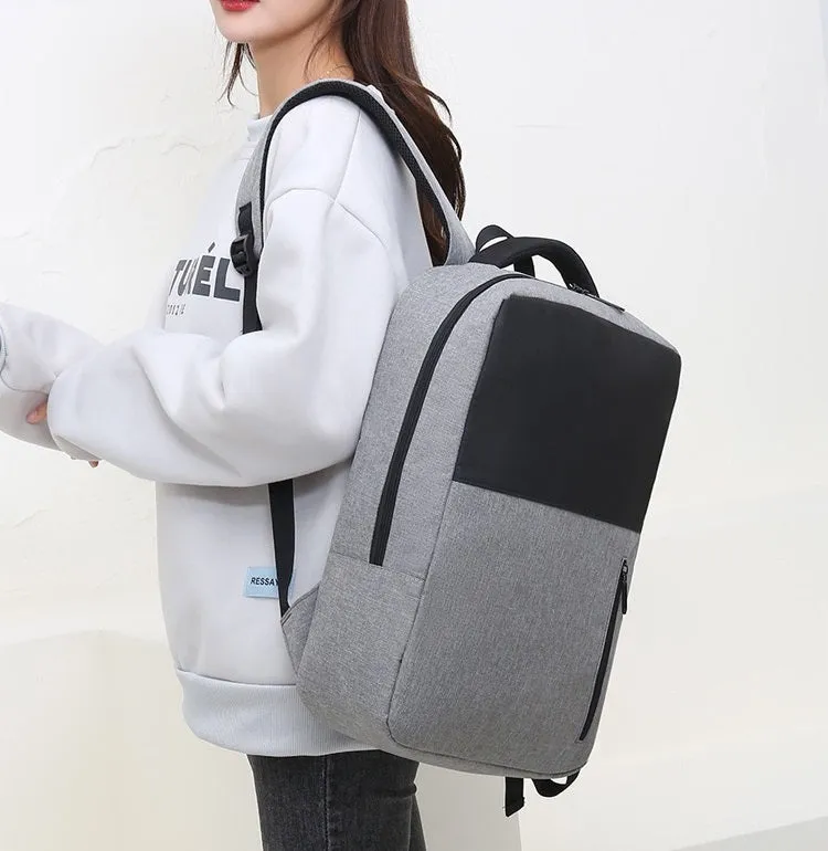 Grey Simple School College Bag 4245