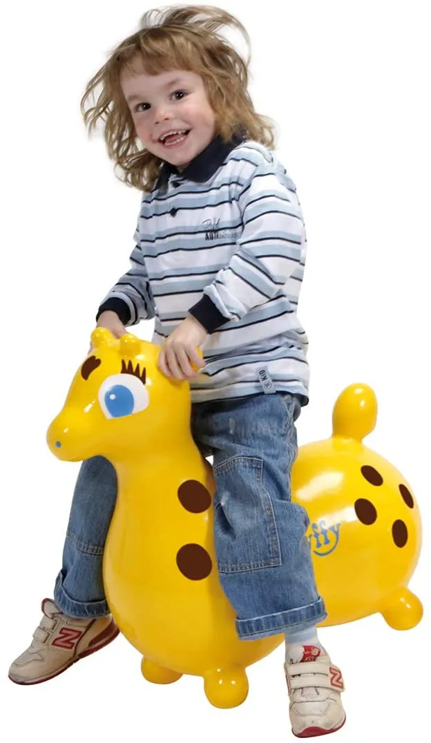 Gyffy The Giraffe Hop & Ride On, Yellow