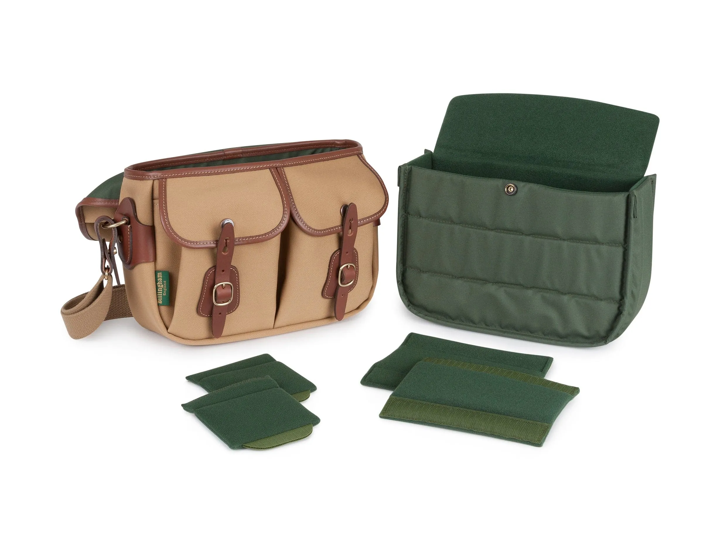 Hadley Small Pro Camera Bag - Sage FibreNyte / Chocolate Leather